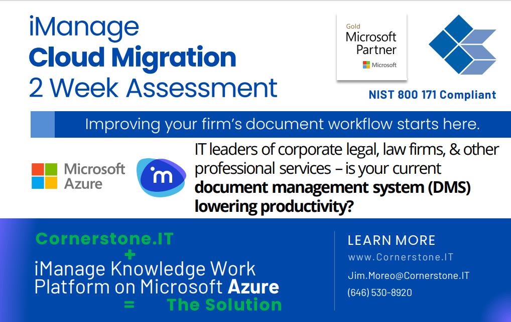 iManage On Microsoft Azure - Migration Assessment - featured image