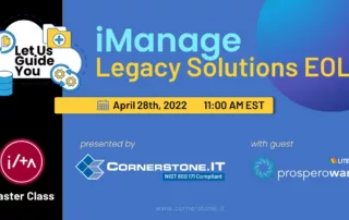 Cornerstone.IT Webinar Event: ILTA Master Class with Prosperoware