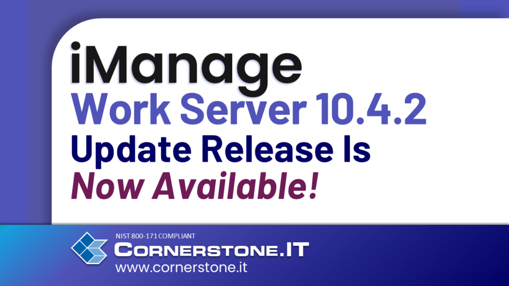 iManage WorkServer 10.4.2 update release