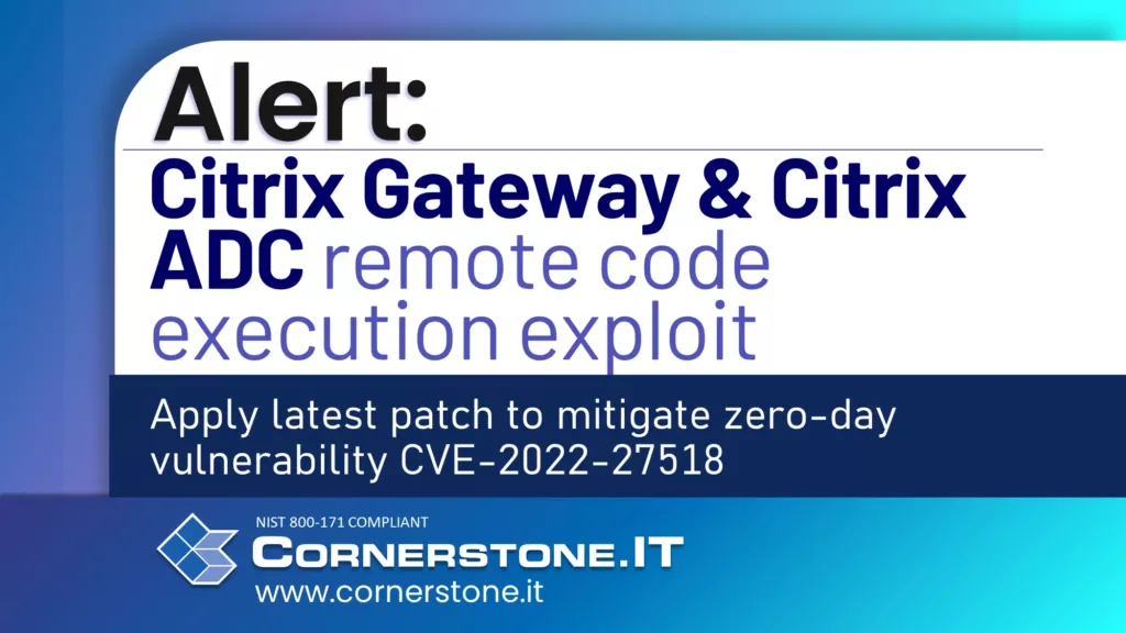Citrix Gateway & ADC security alert for December 2022